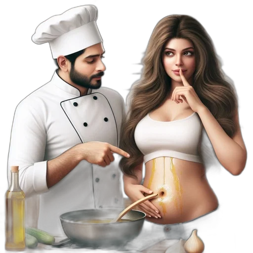 food, concept art, photorealistic, cartoon transparent PNG cut-out