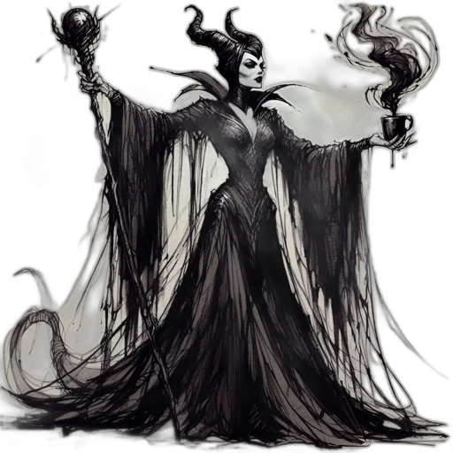 staff, creature, mask, dress transparent PNG cut-out