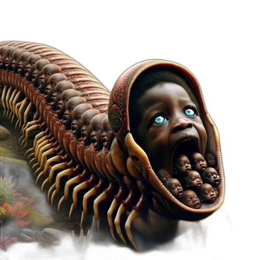 creature, mask, face, hair transparent PNG cut-out