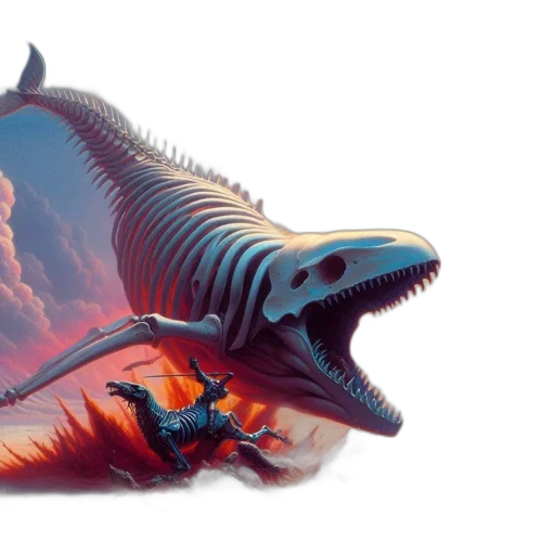 dragon, creature, animal, sword transparent PNG cut-out
