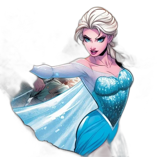 dress, fantasy art, concept art, comic book art transparent PNG cut-out