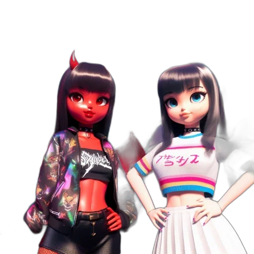 3d render, concept art, vaporwave, anime transparent PNG cut-out