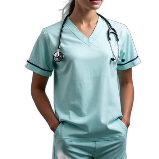 staff, dress, photorealistic, 3d render transparent PNG cut-out