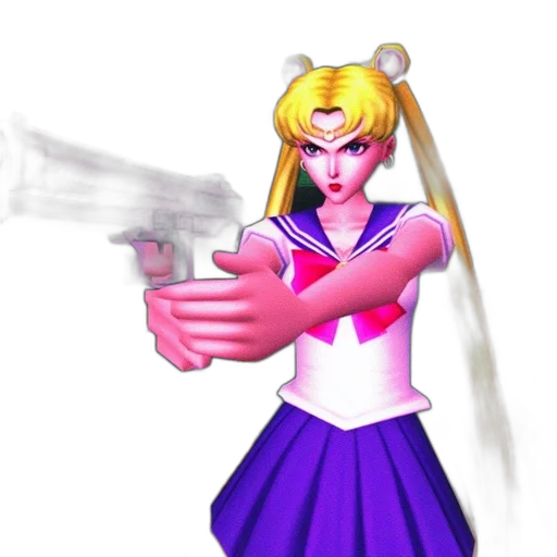 weapon, staff, dress, vaporwave transparent PNG cut-out