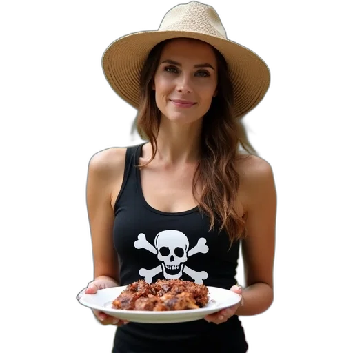 food, woman, holding, plate transparent PNG cut-out