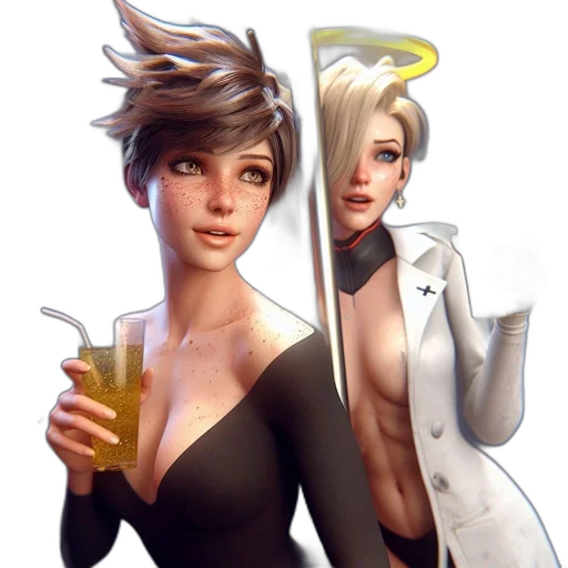 concept art, cyberpunk, fantasy art, 3d render transparent PNG cut-out