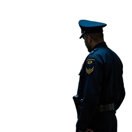 staff, jacket, face, weapon transparent PNG cut-out
