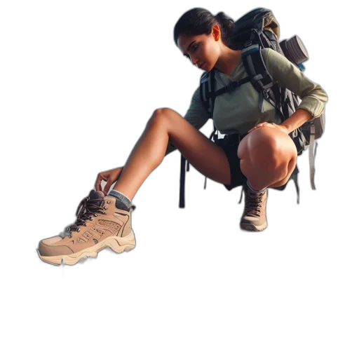 shoes, jacket, weapon, staff transparent PNG cut-out
