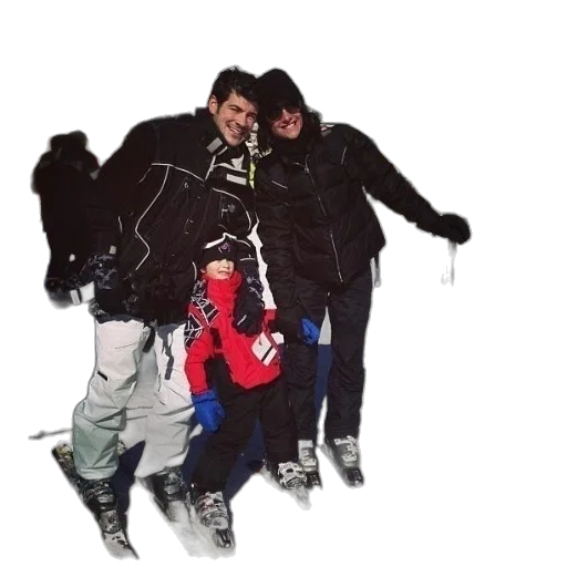 jacket, staff, umbrella, family transparent PNG cut-out