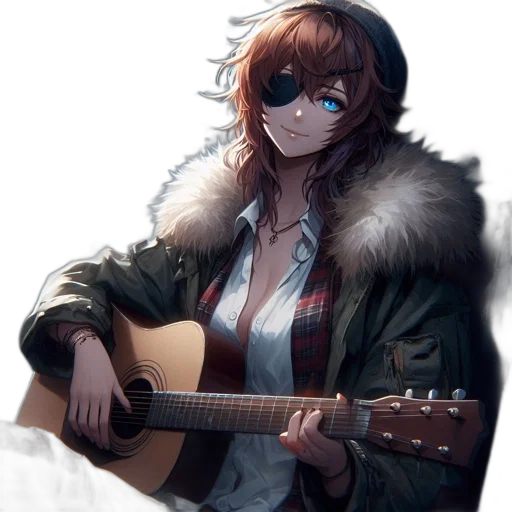 jacket, face, weapon, anime transparent PNG cut-out