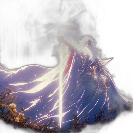 dragon, sword, creature, hair transparent PNG cut-out