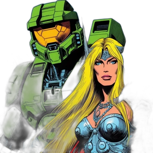 comic book art, concept art, fantasy art, pixel art transparent PNG cut-out