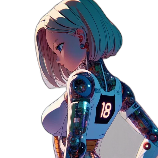 robot, dress, jacket, weapon transparent PNG cut-out