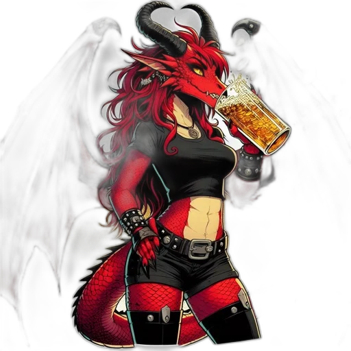 dragon, fantasy art, pixel art, concept art transparent PNG cut-out