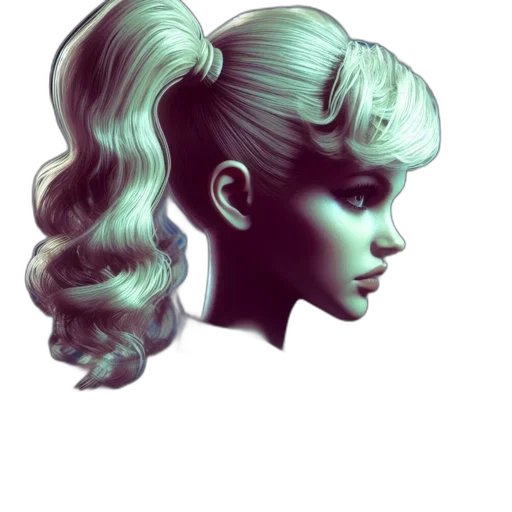 hair, face, crown, concept art transparent PNG cut-out