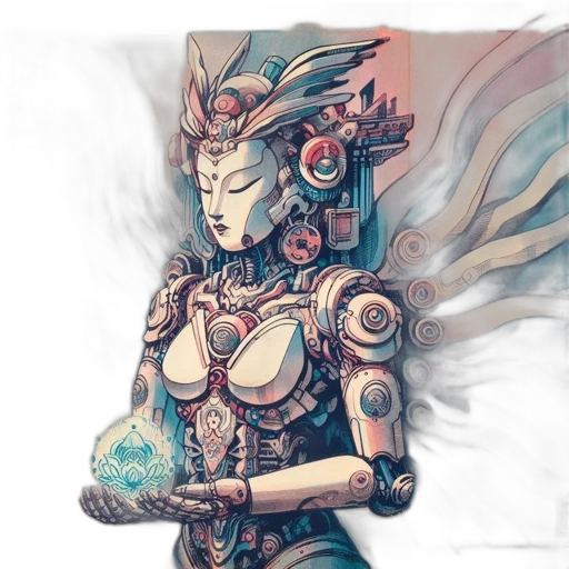jewelry, robot, mask, staff transparent PNG cut-out