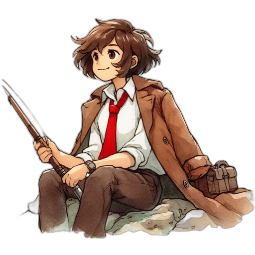 staff, jacket, weapon, sword transparent PNG cut-out