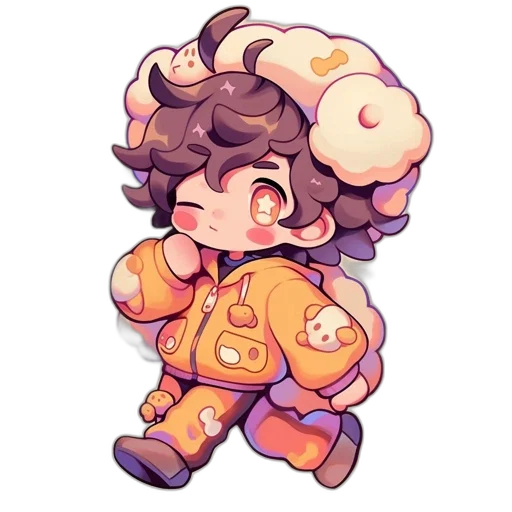 creature, pixel art, watercolor, vaporwave transparent PNG cut-out