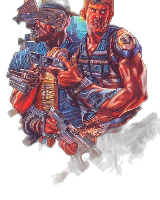 weapon, robot, staff, face transparent PNG cut-out