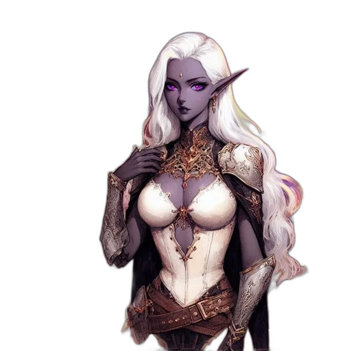 dragon, staff, dress, fantasy art transparent PNG cut-out