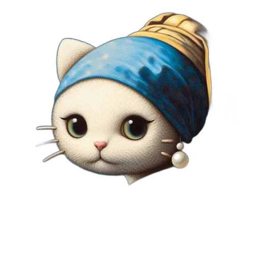 hat, animal, pixel art, fantasy art transparent PNG cut-out