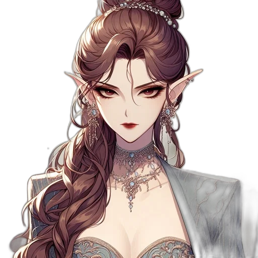 jewelry, dress, crown, staff transparent PNG cut-out