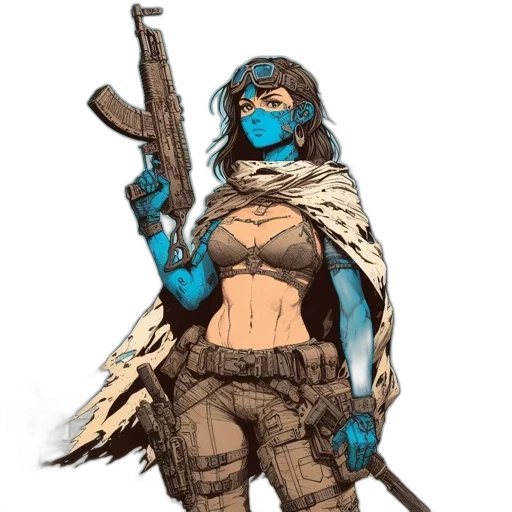weapon, mask, concept art, comic book art transparent PNG cut-out