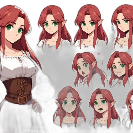 concept art, fantasy art, anime, pixel art transparent PNG cut-out