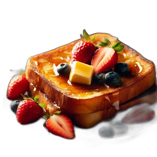 food, photorealistic, 3d render, breakfast transparent PNG cut-out