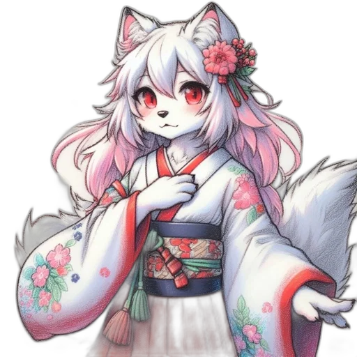 staff, dress, animal, anime transparent PNG cut-out