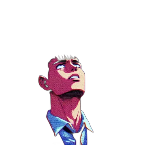 face, jacket, comic book art, concept art transparent PNG cut-out