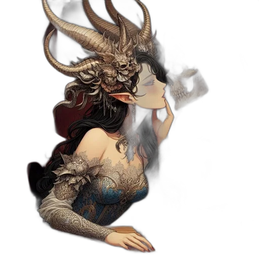 dragon, mask, creature, dress transparent PNG cut-out