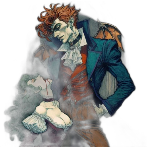 mask, jacket, concept art, watercolor transparent PNG cut-out