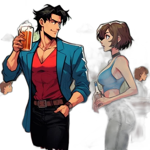 jacket, concept art, comic book art, anime transparent PNG cut-out