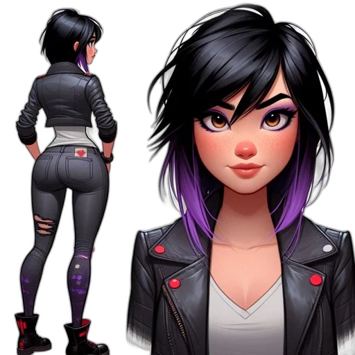jacket, concept art, cyberpunk, comic book art transparent PNG cut-out