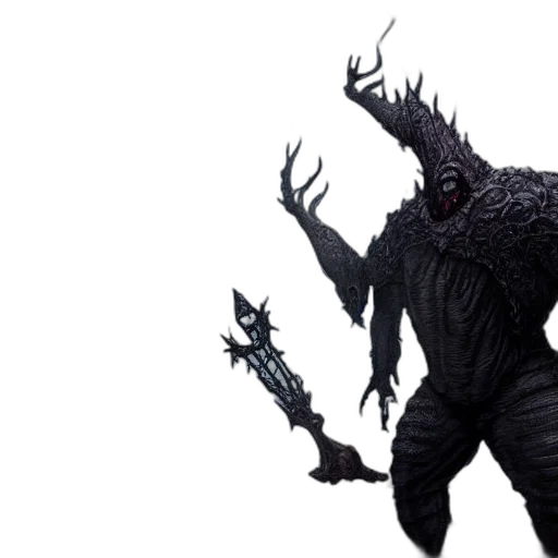 creature, staff, mask, dragon transparent PNG cut-out