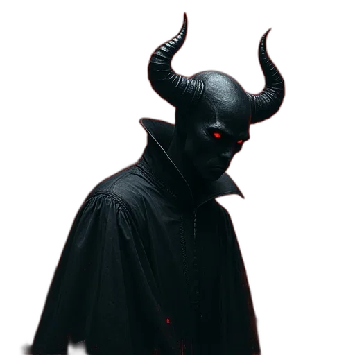 mask, jacket, staff, creature transparent PNG cut-out