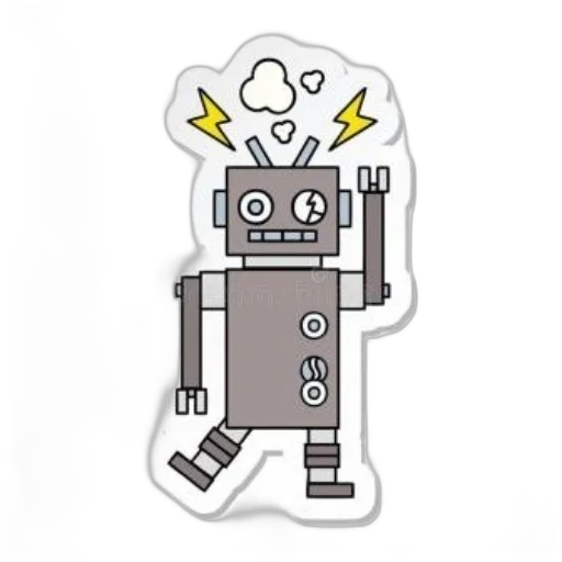 robot, staff, pixel art, concept art transparent PNG cut-out