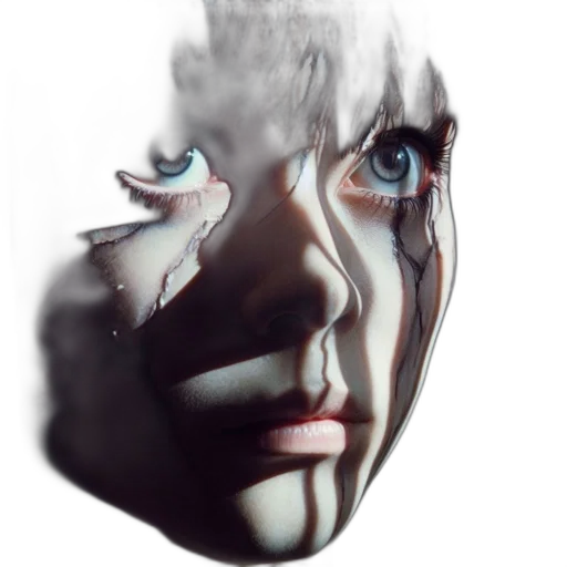 face, mask, robot, creature transparent PNG cut-out