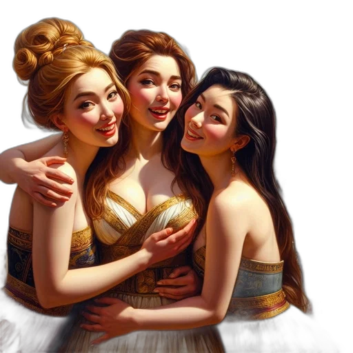 dress, oil painting, fantasy art, photorealistic transparent PNG cut-out