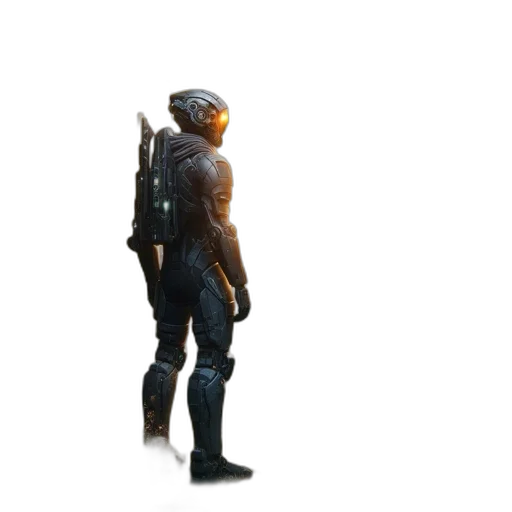 robot, weapon, staff, creature transparent PNG cut-out
