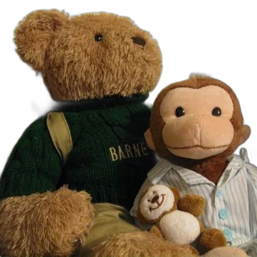 stuffed, monkey, bear, sit transparent PNG cut-out