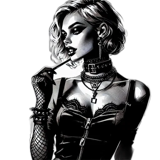 jewelry, comic book art, cyberpunk, fantasy art transparent PNG cut-out