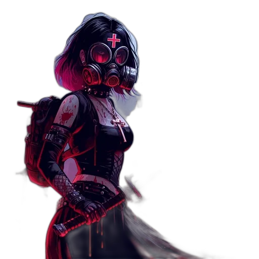 robot, mask, staff, weapon transparent PNG cut-out