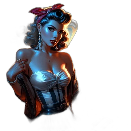 dress, comic book art, concept art, pixel art transparent PNG cut-out