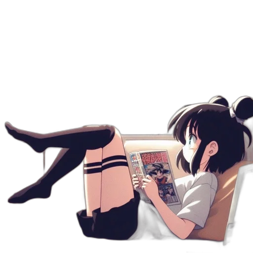 anime, comic book art, cartoon, pixel art transparent PNG cut-out