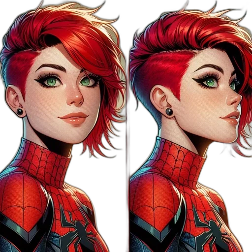 face, comic book art, concept art, cartoon transparent PNG cut-out