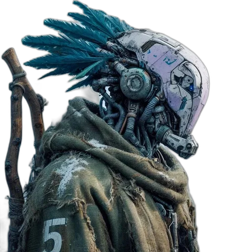 mask, robot, jacket, creature transparent PNG cut-out