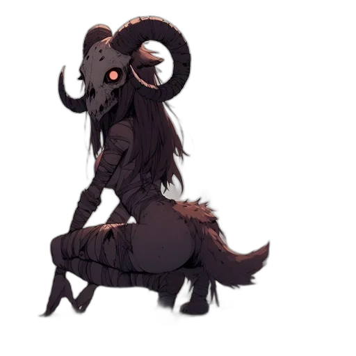 creature, animal, staff, mask transparent PNG cut-out