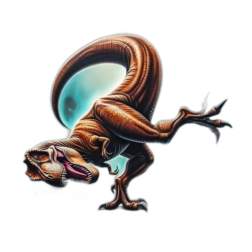 dragon, creature, animal, staff transparent PNG cut-out